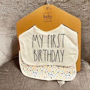 Rae dunn MY FIRST BIRTHDAY bibs